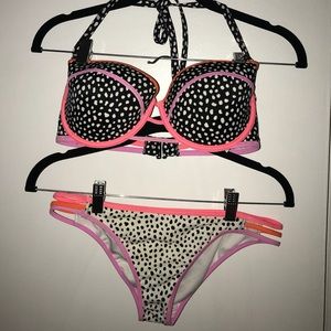 Victoria’s Secret Black and White Dot Bikini
